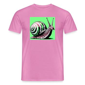 Escargot - T-shirt homme - rose - Devant - AI Model Male 178 dark (178cm)