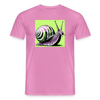 Escargot - T-shirt homme - rose - Devant - AI Model Male 178 dark (178cm)