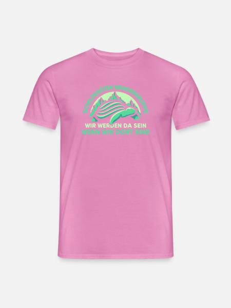 Schildkörten Wandergruppe Wander Bergsteiger - Männer T-Shirt - Pink