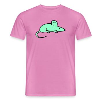 Silhouette de souris menthe - T-shirt homme - rose - Devant - AI Model Male 178 dark (178cm)