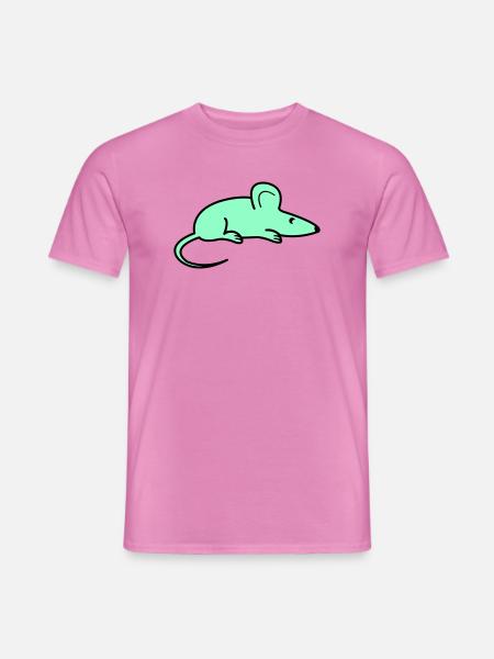 Mint Mouse Silhouette - Men's T-Shirt - pink