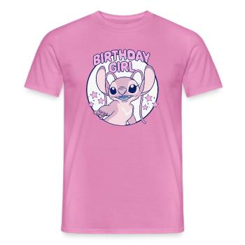 Lilo & Stitch Birthday Girl Mit Angel - Männer T-Shirt - Pink - Vorne - AI Model Male 178 dark (178cm)
