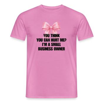 Lustiger Kleinunternehmer Coquette Bow - Männer T-Shirt - Pink - Vorne - AI Model Male 178 dark (178cm)