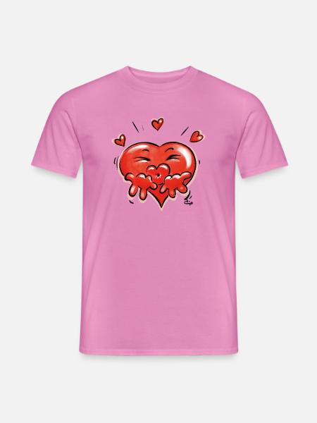 Verliebtes Herz - Männer T-Shirt - Pink