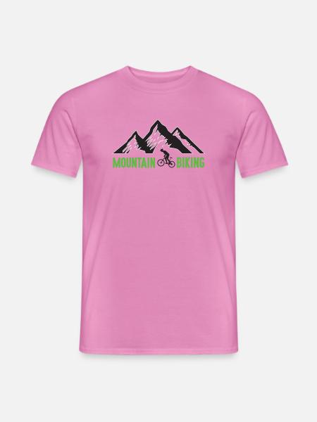 Mountainbiken - Männer T-Shirt - Pink