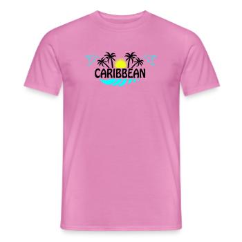 Sonnenhummingbird Neon Silhouette - Männer T-Shirt - Pink - Vorne - AI Model Male 178 dark (178cm)