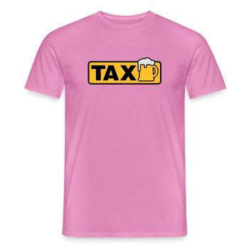 Taxi bière - T-shirt homme - rose - Devant - AI Model Male 178 dark (178cm)