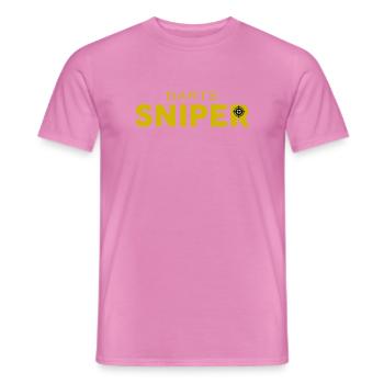 Fléchettes Sniper - Conception de lecteur de précision - T-shirt homme - rose - Devant - AI Model Male 178 dark (178cm)