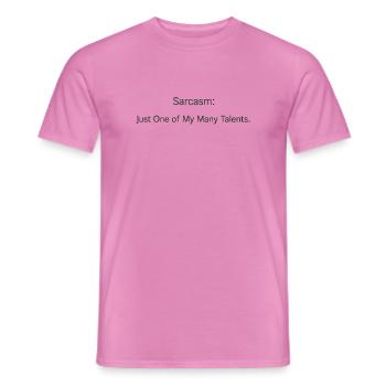 Le sarcasme est l’un de mes nombreux talents - T-shirt homme - rose - Devant - AI Model Male 178 dark (178cm)