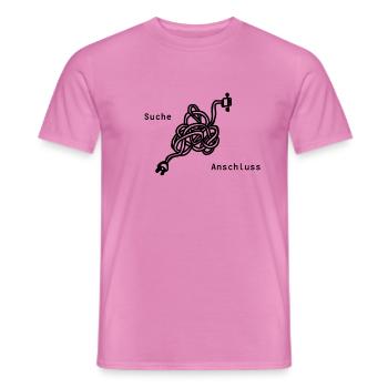Suche Anschluss - Männer T-Shirt - Pink - Vorne - AI Model Male 178 dark (178cm)