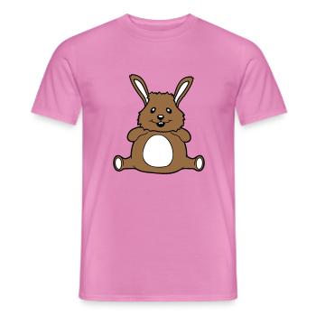 Bunny Chubby Fat Fat Round Overweight Hungry - Men's T-Shirt - pink - Front - AI Model Male 178 dark (178cm)