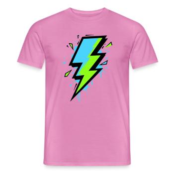 Ray of Modern Electricity - Men's T-Shirt - pink - Front - AI Model Male 178 dark (178cm)