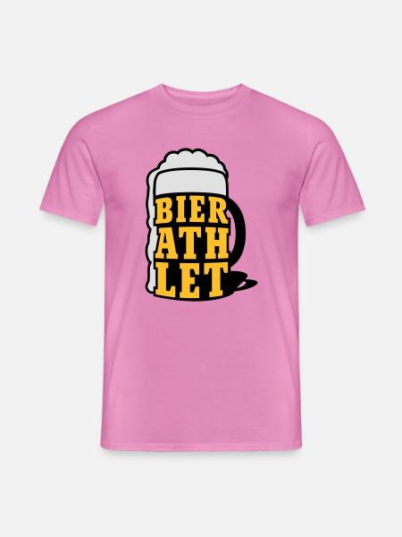 Bierathlet | Beer | Bier - Men's T-Shirt - pink