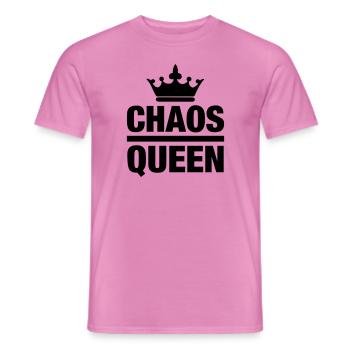 Chaos Queen Chaotin Messy Crown Queen Chaot - T-shirt homme - rose - Devant - AI Model Male 178 dark (178cm)