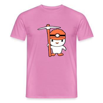 Ente Bergmann Spitzhacke Helm Lampe Minenarbeiter - Männer T-Shirt - Pink - Vorne - AI Model Male 178 dark (178cm)