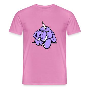 Unicorn, elephant, bad-tempered, angry, sad - Men's T-Shirt - pink - Front - AI Model Male 178 dark (178cm)