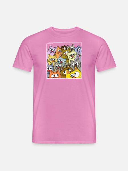 Je mehr Katzen desto besser! - Männer T-Shirt - Pink