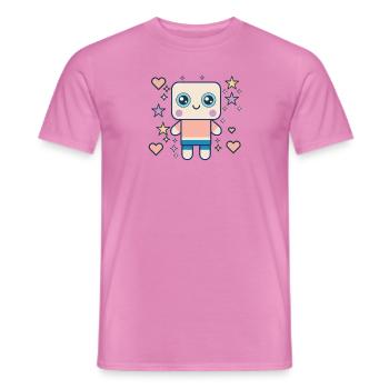 Design "Kawaii Pudding Pop" - Men's T-Shirt - pink - Front - AI Model Male 178 dark (178cm)