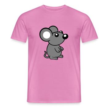 Mouse Mouse Cute Little Rat Rodent Friendly - Men's T-Shirt - pink - Front - AI Model Male 178 dark (178cm)