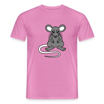 Maus Guckt Böse Wütend Frustriert Sauer Aggressiv - Männer T-Shirt - Pink - Vorne - AI Model Male 178 dark (178cm)