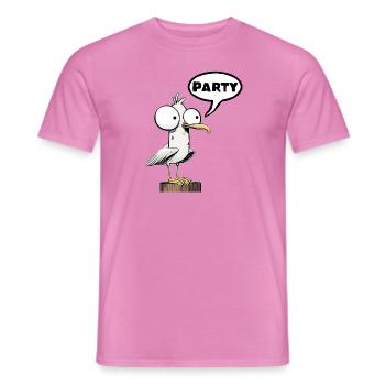 Malle Seagull Party Chill Relax Hang Out - Men's T-Shirt - pink - Front - AI Model Male 178 dark (178cm)