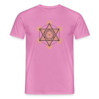 Metatron Heilige Geometrie - Männer T-Shirt - Pink - Vorne - AI Model Male 178 dark (178cm)