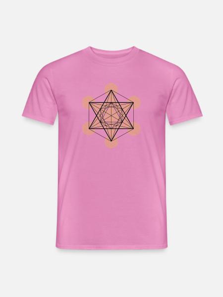 Metatron Heilige Geometrie - Männer T-Shirt - Pink
