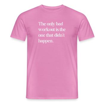 Le seul mauvais entraînement est celui qui n’a pas eu lieu - T-shirt homme - rose - Devant - AI Model Male 178 dark (178cm)