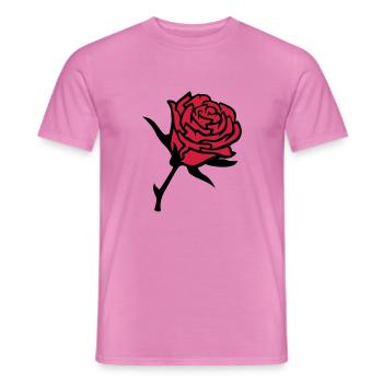 roses3 - Männer T-Shirt - Pink - Vorne - AI Model Male 178 dark (178cm)