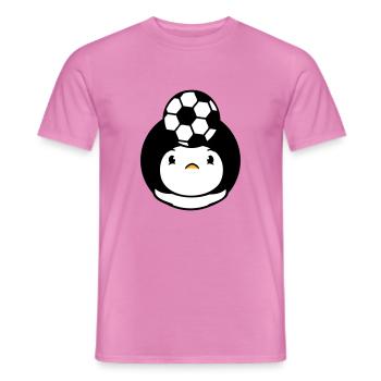 Ente spielt Fußball Kopfball Ball Kopf balancieren - Männer T-Shirt - Pink - Vorne - AI Model Male 178 dark (178cm)