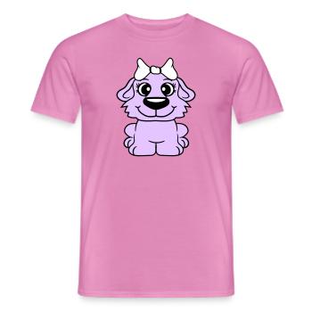 Hund Mädchen Hübsch Schleife Weiblich Frau Girl - Männer T-Shirt - Pink - Vorne - AI Model Male 178 dark (178cm)