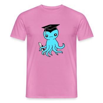 Octopus High School Graduation Passed College - T-shirt homme - rose - Devant - AI Model Male 178 dark (178cm)