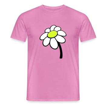 Petite Fleur Marguerite Blanche Décorative Belle Nature - T-shirt homme - rose - Devant - AI Model Male 178 dark (178cm)