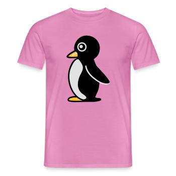 Minimalistischer Pinguin - Männer T-Shirt - Pink - Vorne - AI Model Male 178 dark (178cm)