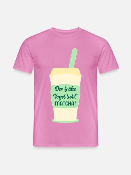Vogel Matcha lieben - Männer T-Shirt - Pink
