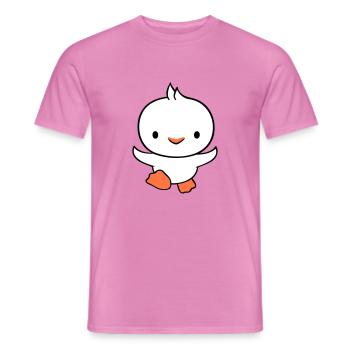 Ente rennt schnell will fliegen niedlich flattern - Männer T-Shirt - Pink - Vorne - AI Model Male 178 dark (178cm)