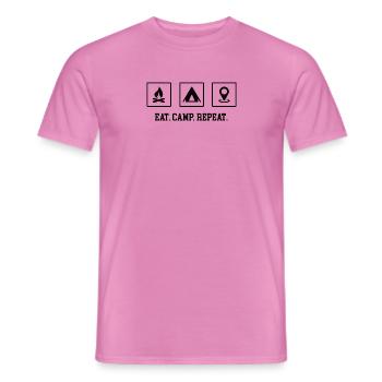 Zelt Camping Outfit Zelter Camp Urlaub Zelten - Männer T-Shirt - Pink - Vorne - AI Model Male 178 dark (178cm)