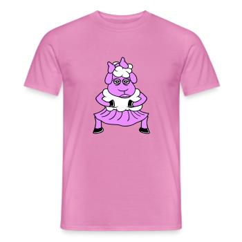 mouton fille femme femme jolie fatiguée jupe de danse - T-shirt homme - rose - Devant - AI Model Male 178 dark (178cm)