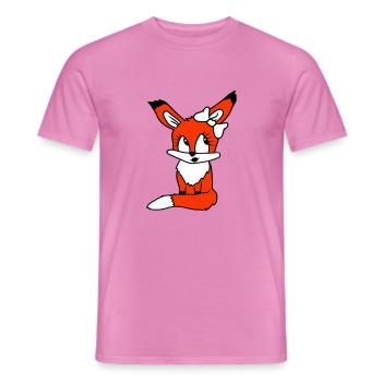 renard femelle fille jolie arc femme belle - T-shirt homme - rose - Devant - AI Model Male 178 dark (178cm)