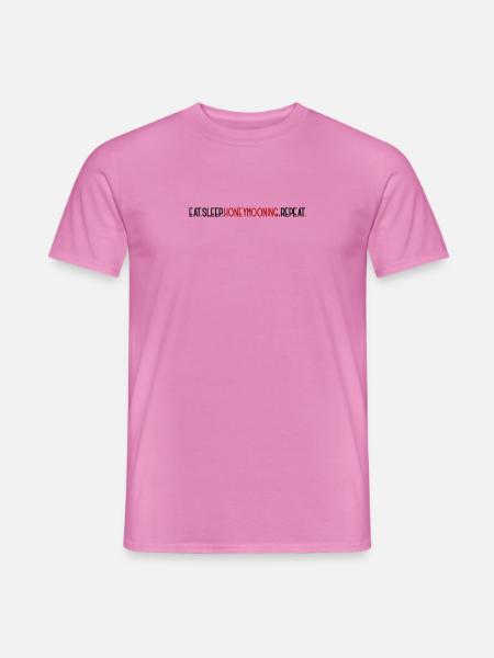 Eat Sleep Honeymooning Repeat Flitterwochen - Männer T-Shirt - Pink