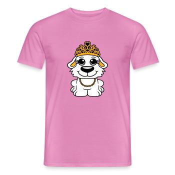 Chien Couronne Reine Fille Jolie Princesse Femme - T-shirt homme - rose - Devant - AI Model Male 178 dark (178cm)