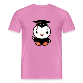 Oiseau Graduation Collège Graduation Chapeau École - T-shirt homme - rose - Devant - AI Model Male 178 dark (178cm)