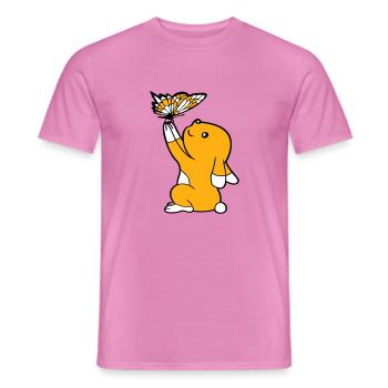 Bunny Butterfly Friends Holding Pretty Beautiful Cute - Men's T-Shirt - pink - Front - AI Model Male 178 dark (178cm)