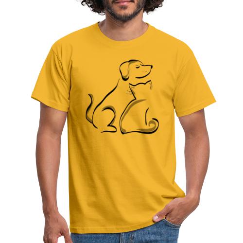 Dog and Cat - Männer T-Shirt