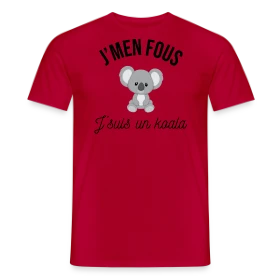 Adoptez l'attitude zen du koala avec ce T-shirt humoristique ! Idéal pour un look décontracté, il exprime votre légèreté. Confort et style a...