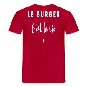 Affichez votre amour des burgers avec ce t-shirt 'Le Burger, C'est la Vie'. Un cadeau humoristique idéal pour les passionnés de bonne chère.