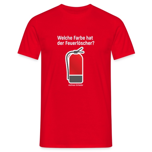 Feuerlöscher rot - Männer T-Shirt