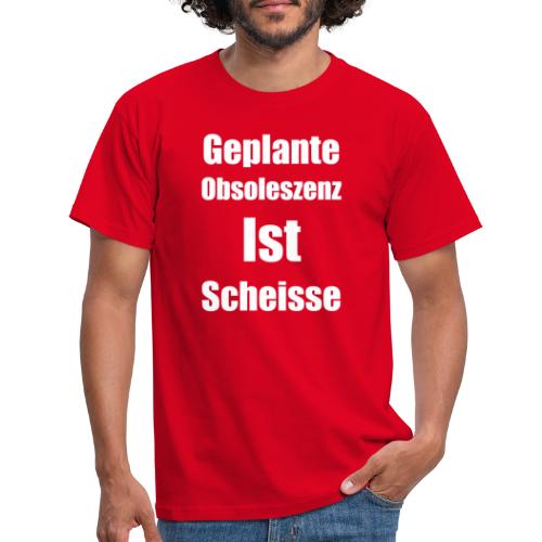 Obsoleszenz Weiss Schwarz - Männer T-Shirt