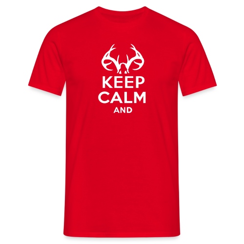 keep_calm_and_deer_hunt_text - Maglietta da uomo