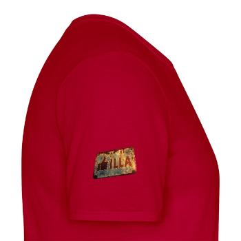 Vintage-Schild "GIlla" mit Retro-Touch - Männer T-Shirt - Rot - Rechts - AI Model Male 178 dark (178cm)